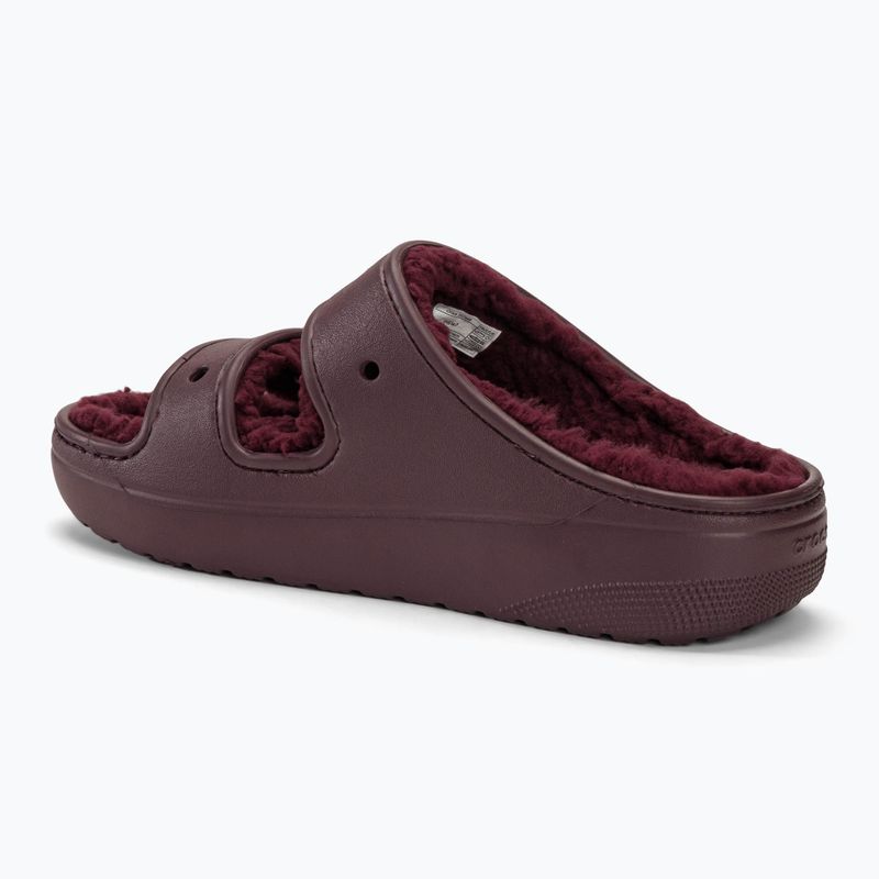 Crocs Classic Cozzzy dark cherry slides 3