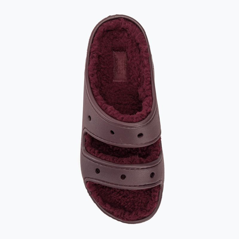 Crocs Classic Cozzzy dark cherry slides 5