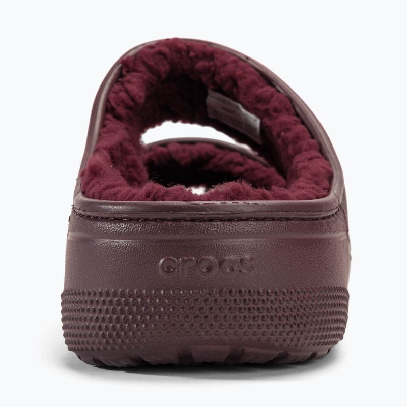 Crocs Classic Cozzzy dark cherry slides 6