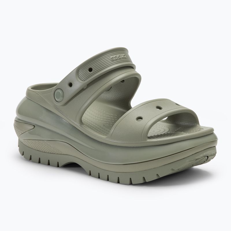 Women's Crocs Mega Crush elephant grey sandals