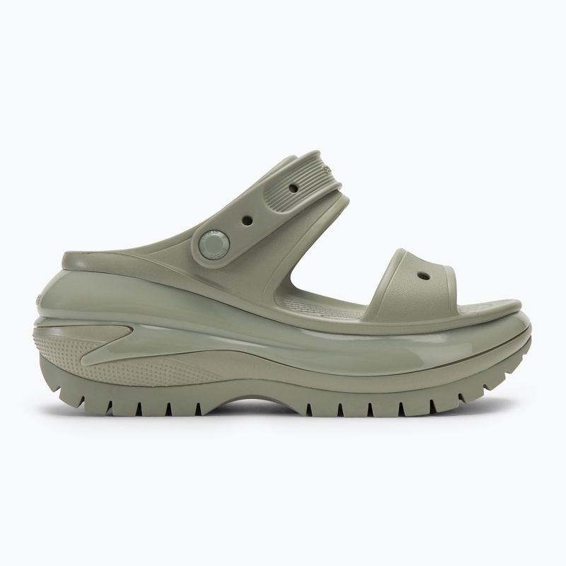 Women's Crocs Mega Crush elephant grey sandals 3