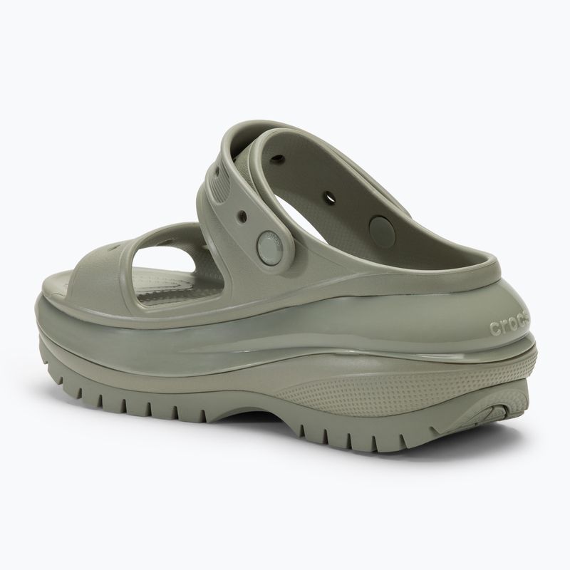 Women's Crocs Mega Crush elephant grey sandals 4