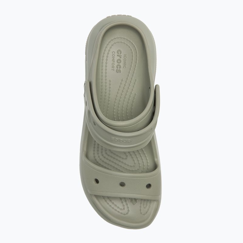 Women's Crocs Mega Crush elephant grey sandals 5