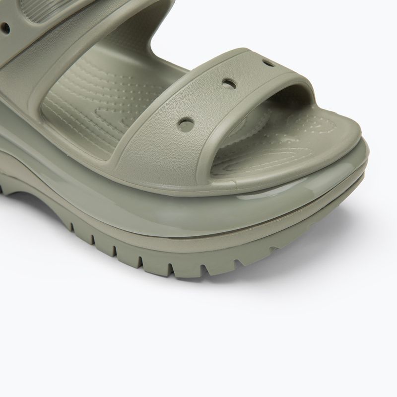 Women's Crocs Mega Crush elephant grey sandals 8