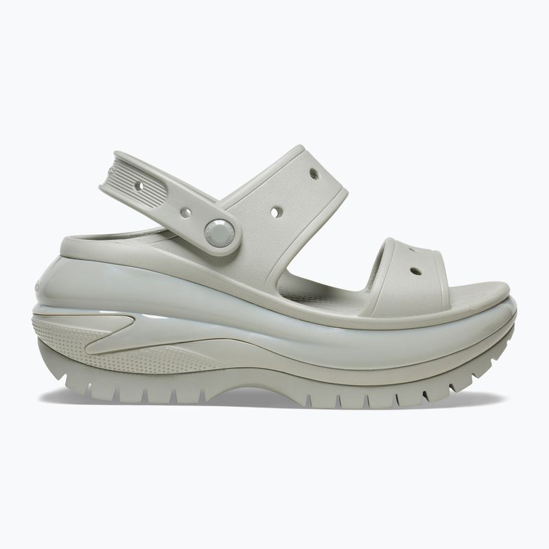 Women's Crocs Mega Crush elephant grey sandals 10