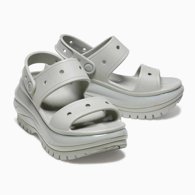 Women's Crocs Mega Crush elephant grey sandals 14