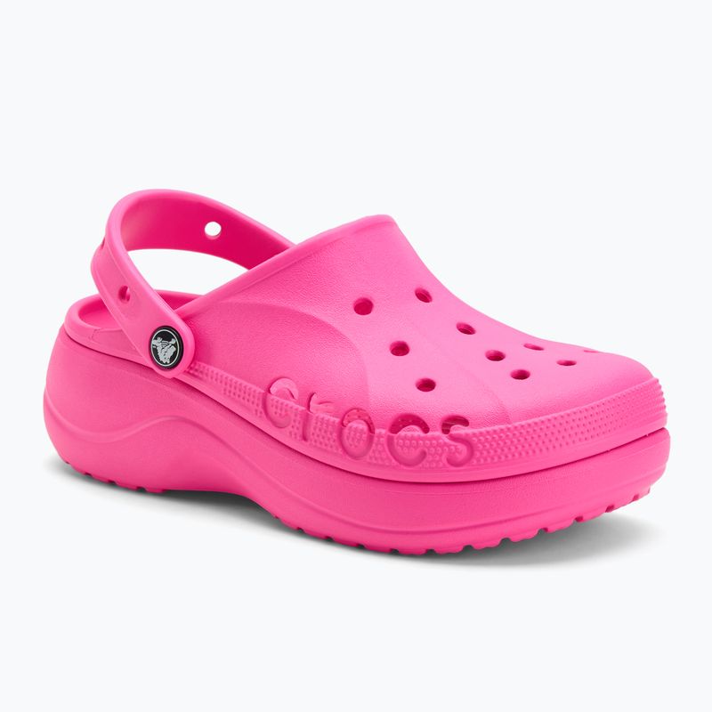 Crocs Baya Platform Clog flip flops electric pink 2