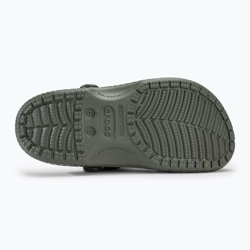 Crocs Classic Crocskin dusty olive slides 5