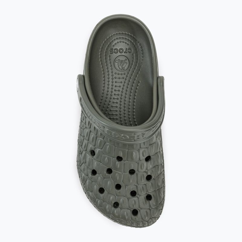 Crocs Classic Crocskin dusty olive slides 6