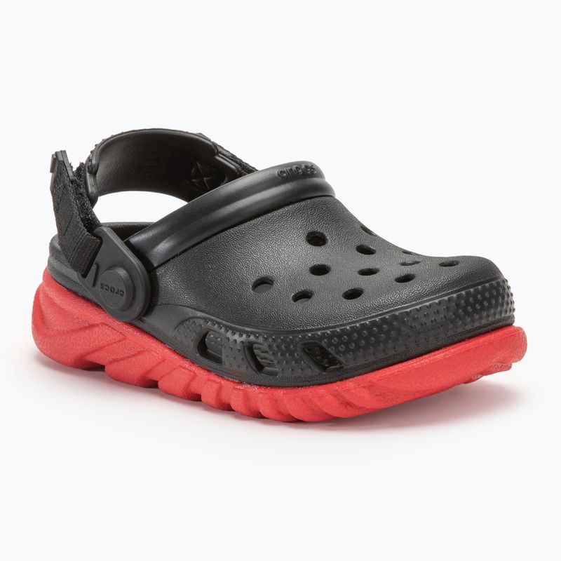 Crocs Duet Max II Clog Toddler slides black/varsity red 2