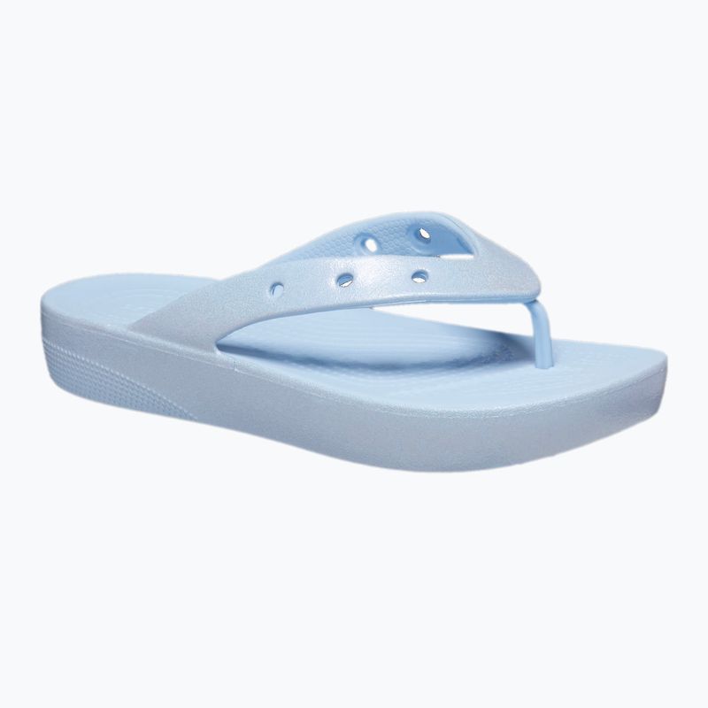 Women's Crocs Classic Platform Meta Pearl blue calcite flip flops 9