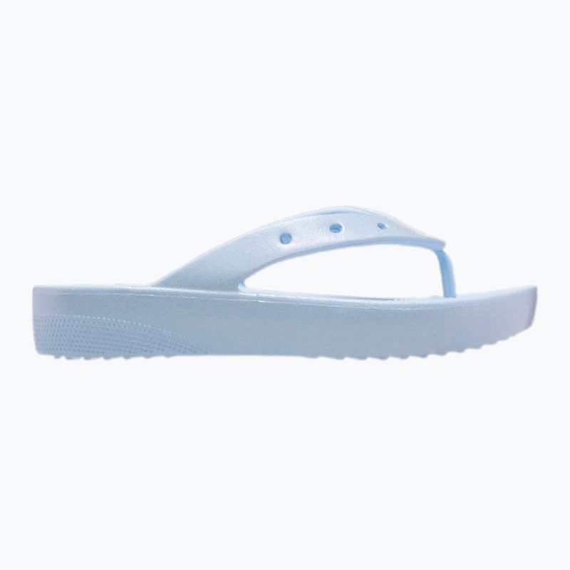 Women's Crocs Classic Platform Meta Pearl blue calcite flip flops 10