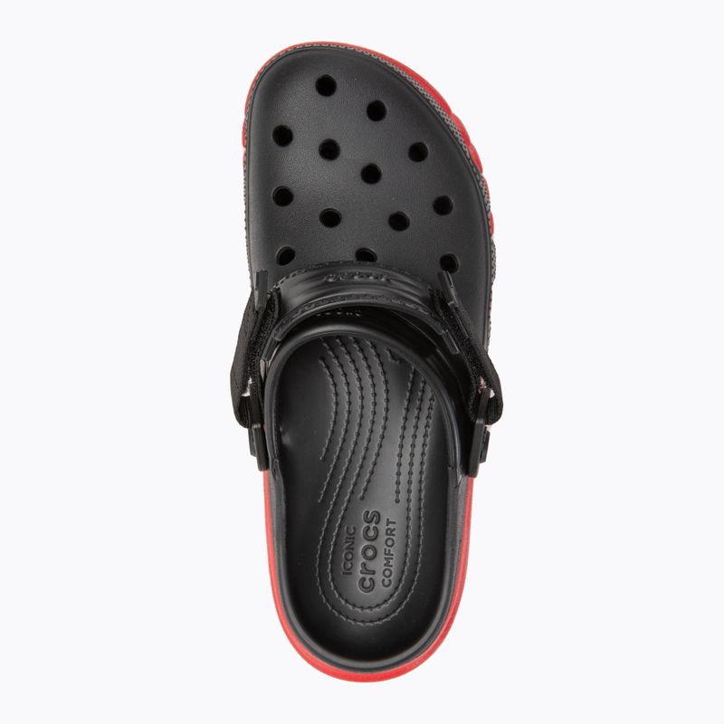 Crocs Duet Max II Clog black/varsity red slides 6