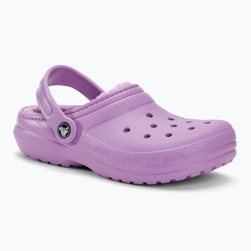 Crocs Classic Lined orchid children's slides 2