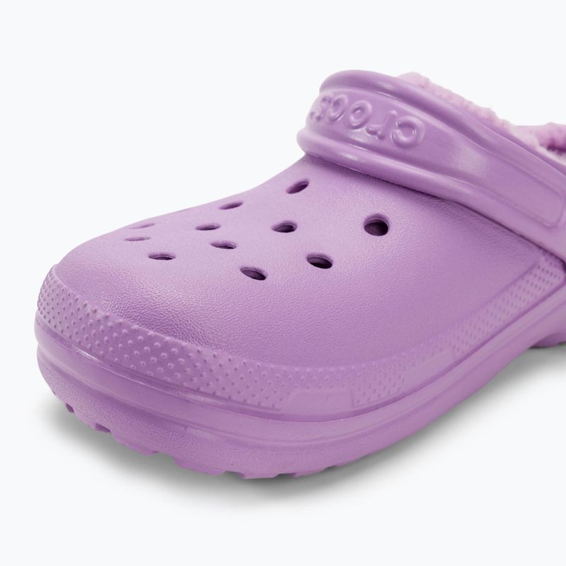 Crocs Classic Lined orchid children's slides 8