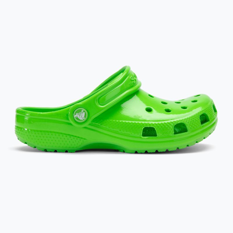 Crocs Classic Neon Highlighter Clog Kids green slime slides 3