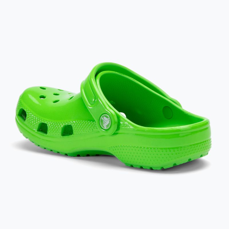 Crocs Classic Neon Highlighter Clog Kids green slime slides 4