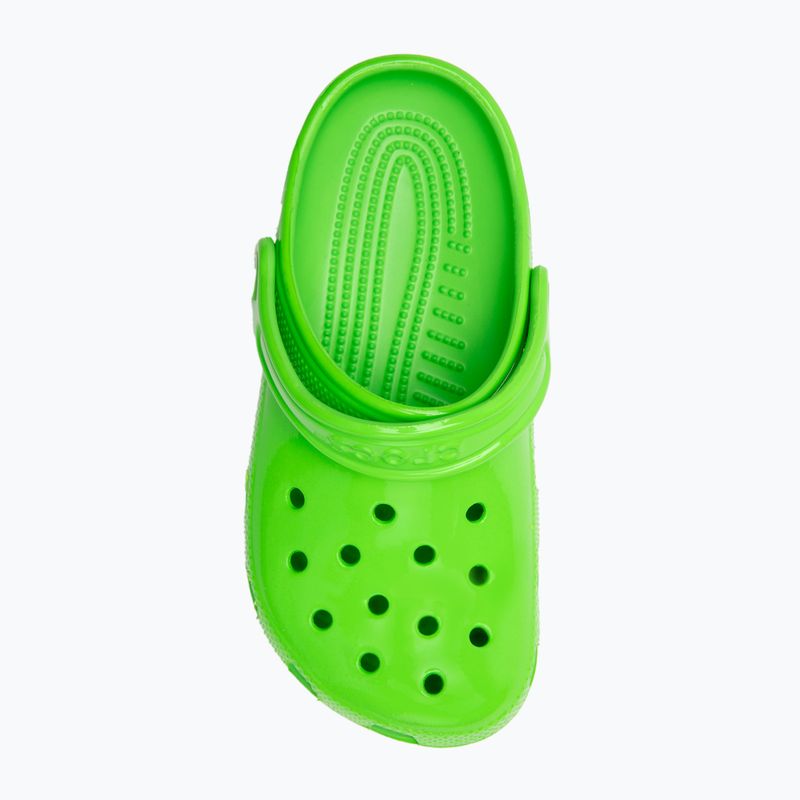 Crocs Classic Neon Highlighter Clog Kids green slime slides 6