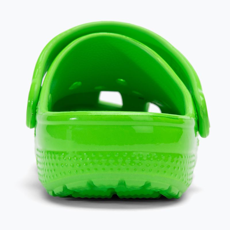 Crocs Classic Neon Highlighter Clog Kids green slime slides 7