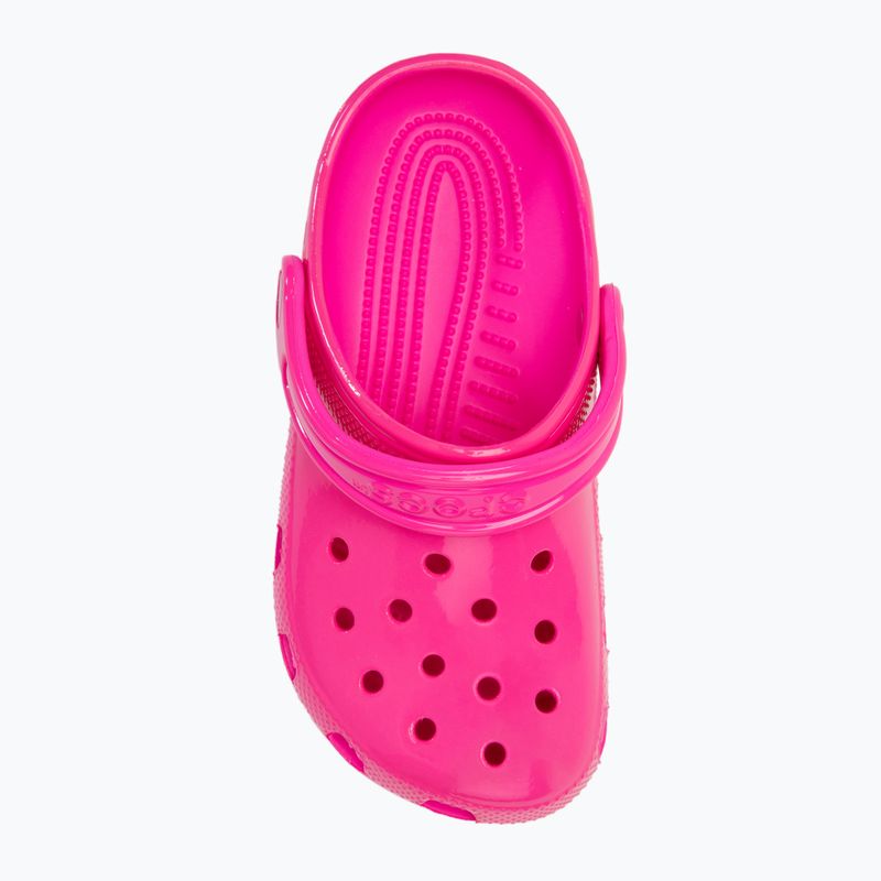 Crocs Classic Neon Highlighter Clog pink crush children's slides 6