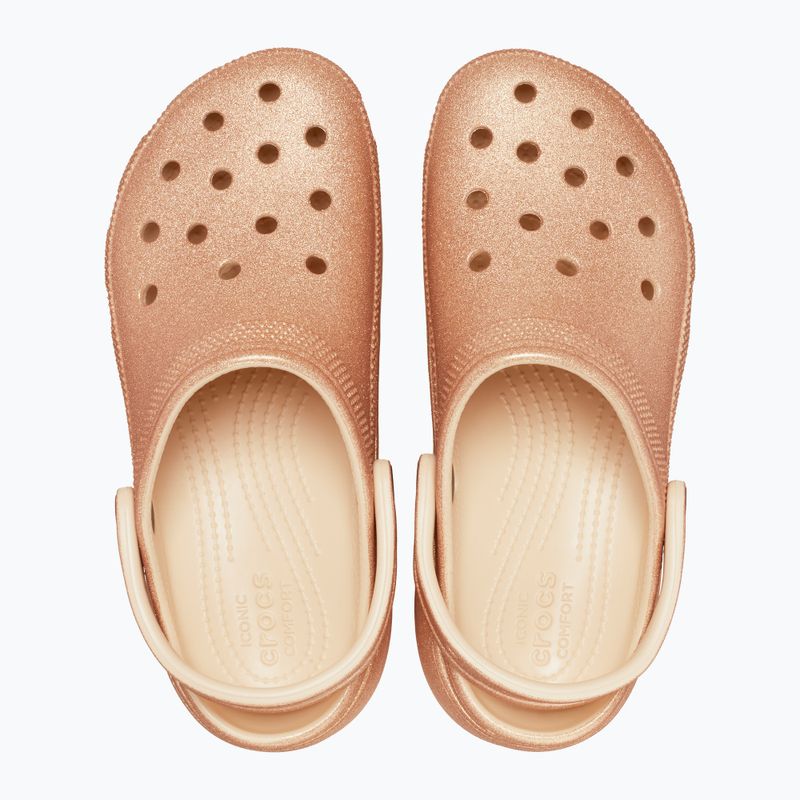 Crocs Classic Platform Glitter shitake women's slides 12