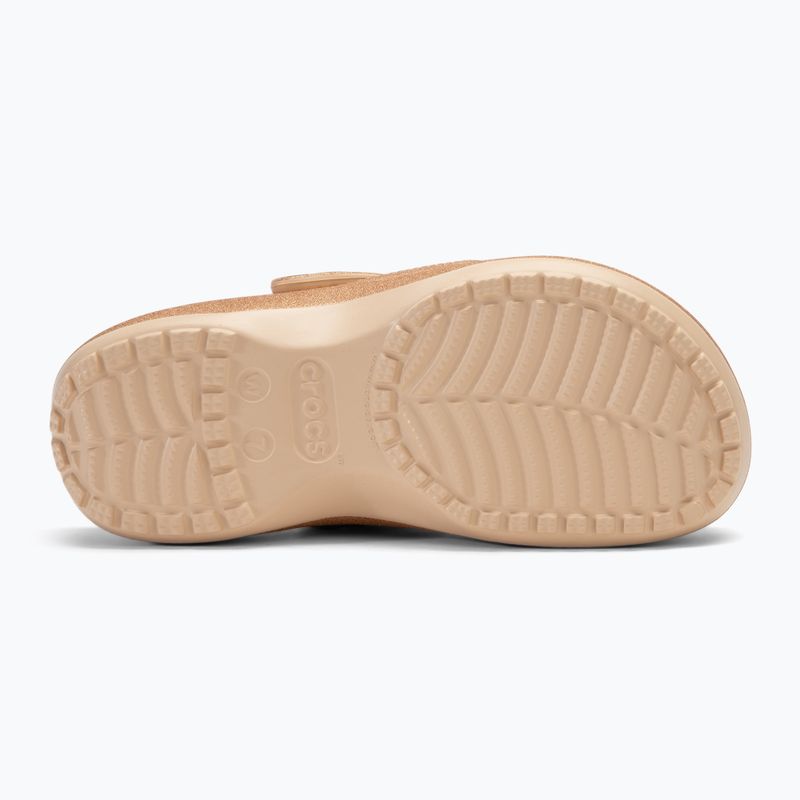 Crocs Classic Platform Glitter shitake women's slides 5