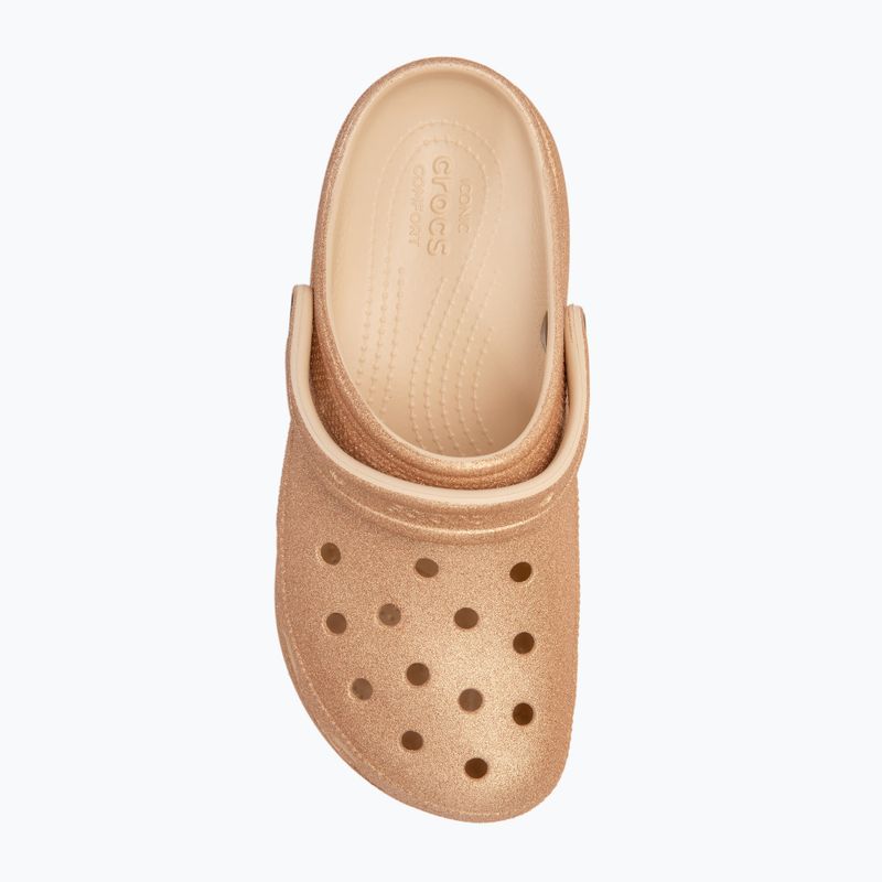 Crocs Classic Platform Glitter shitake women's slides 6