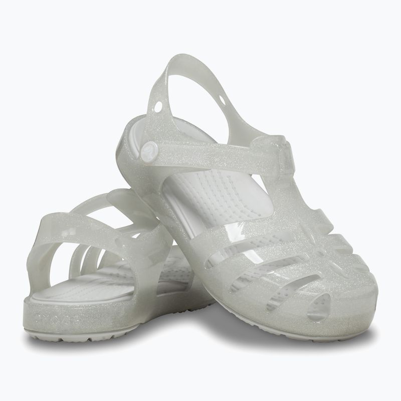 Crocs Isabella Glitter silver glitter children's sandals 13