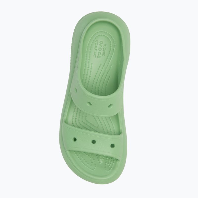 Women's Crocs Classic Crush Sandal fair green slides 5