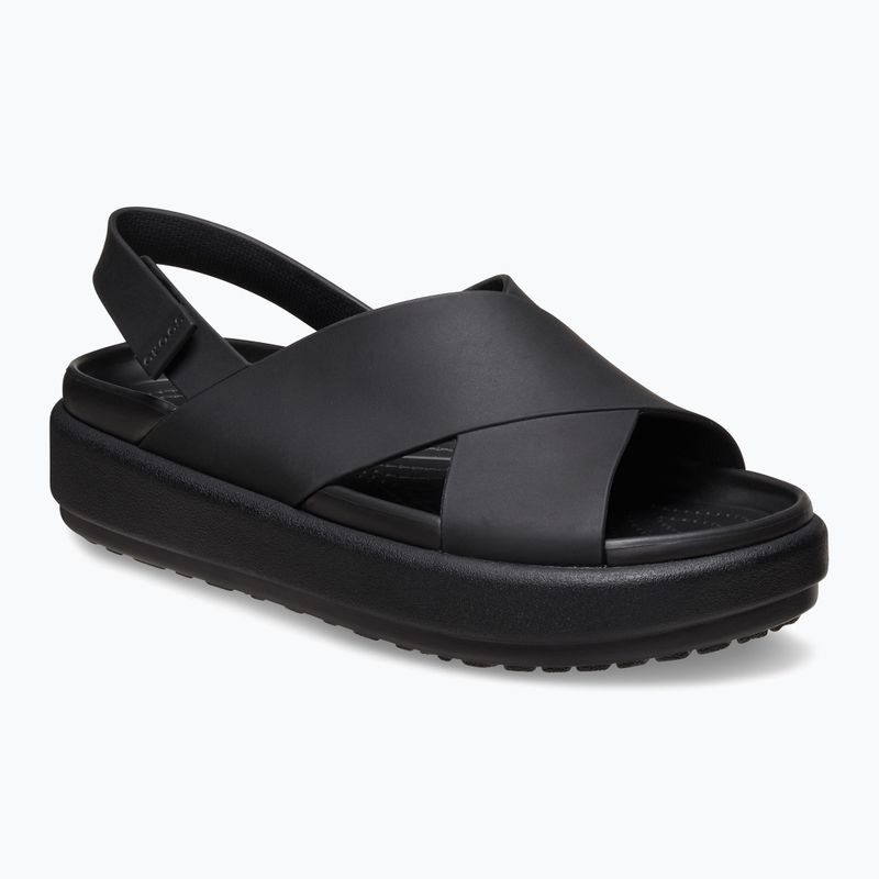 Women's Crocs Brooklyn Luxe Cross Strap sandals black 8