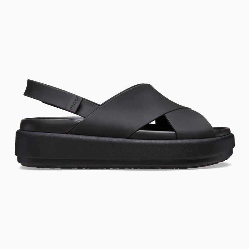 Women's Crocs Brooklyn Luxe Cross Strap sandals black 9