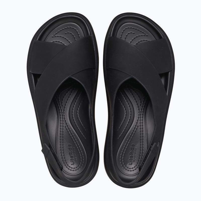 Women's Crocs Brooklyn Luxe Cross Strap sandals black 11