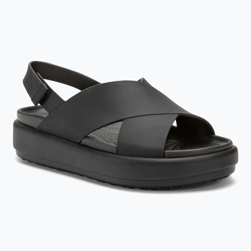 Women's Crocs Brooklyn Luxe Cross Strap sandals black
