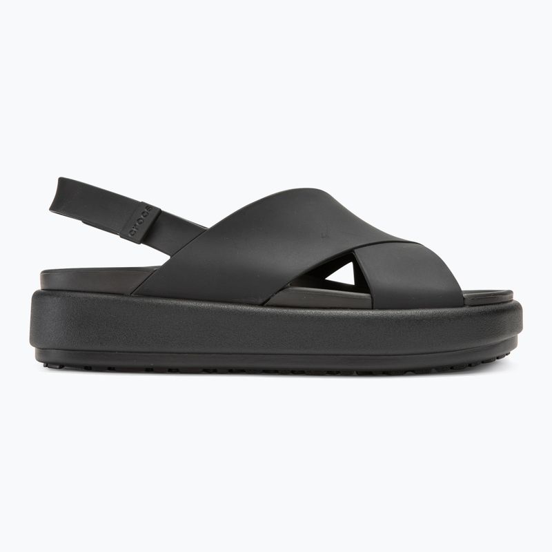 Women's Crocs Brooklyn Luxe Cross Strap sandals black 2
