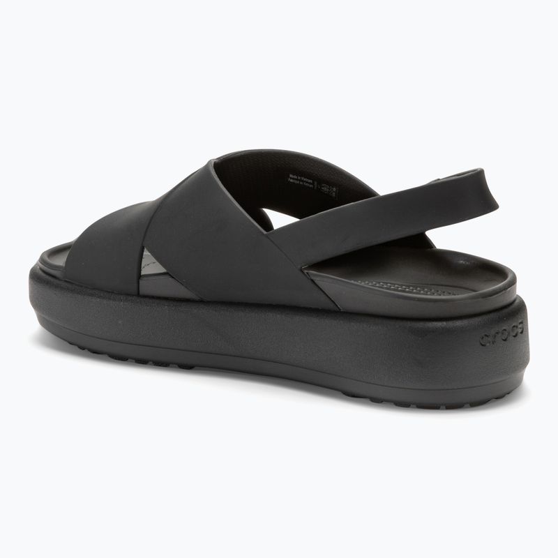 Women's Crocs Brooklyn Luxe Cross Strap sandals black 3