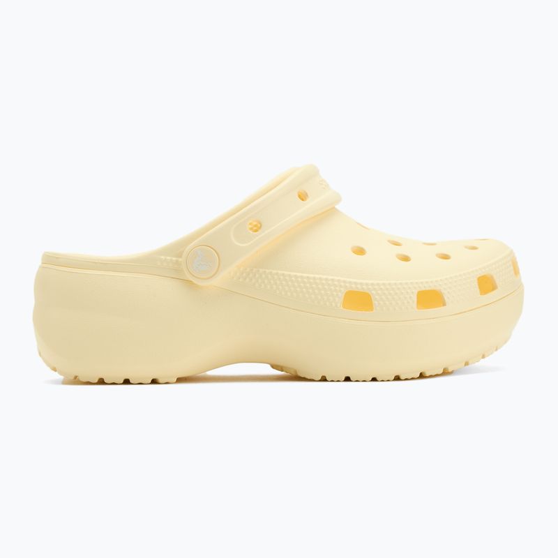 Women's Crocs Classic Platform Clog buttercream flip-flops 3