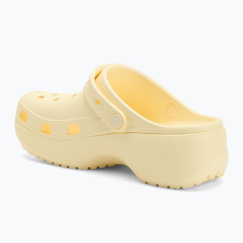 Women's Crocs Classic Platform Clog buttercream flip-flops 4