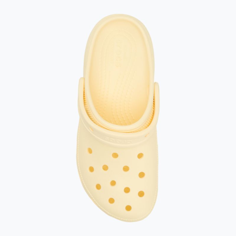Women's Crocs Classic Platform Clog buttercream flip-flops 6