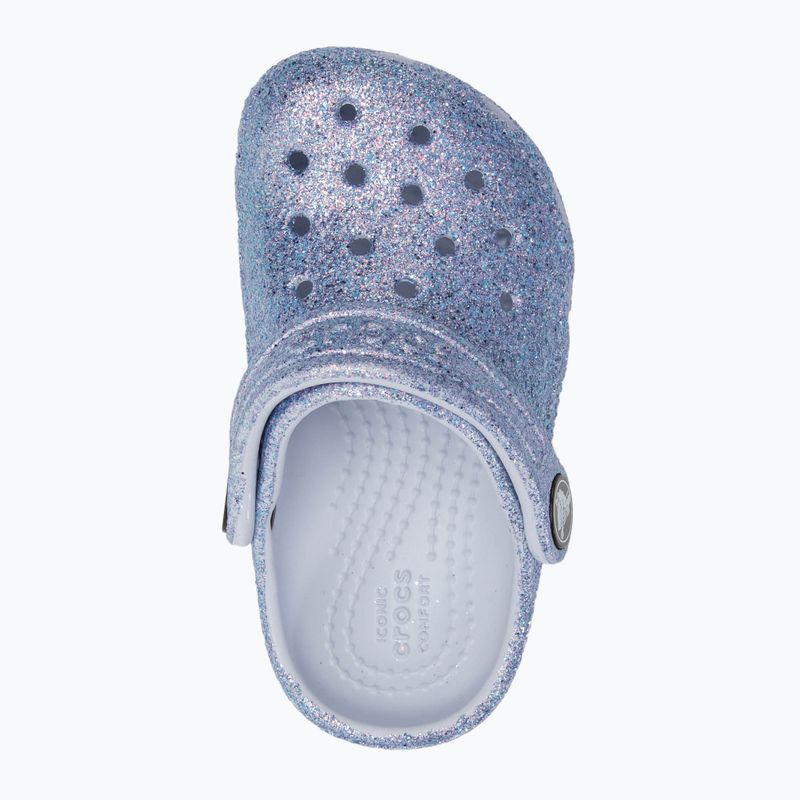 Crocs Classic Glitter Clog Toddler frosted glitter slides 6