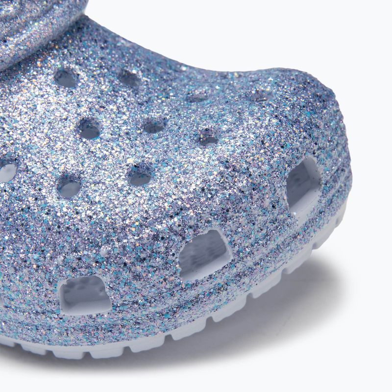 Crocs Classic Glitter Clog Toddler frosted glitter slides 8