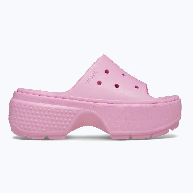 Women's Crocs Stomp Slide pink tweed slides 9