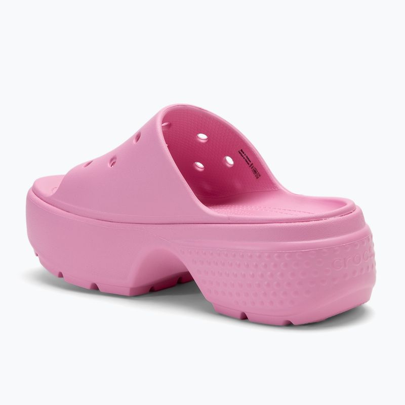 Women's Crocs Stomp Slide pink tweed slides 3