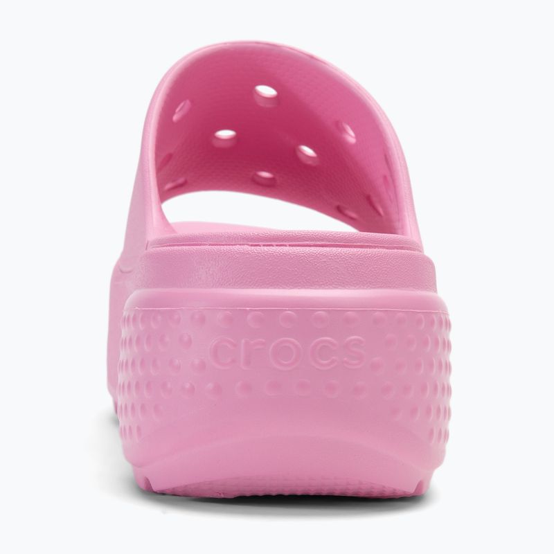 Women's Crocs Stomp Slide pink tweed slides 6
