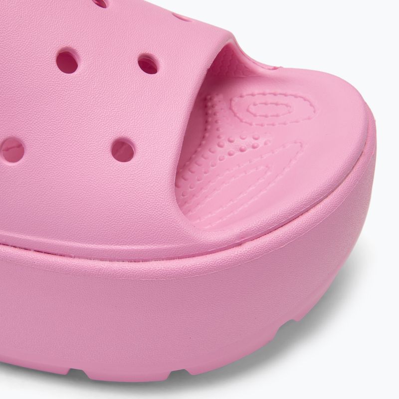 Women's Crocs Stomp Slide pink tweed slides 7