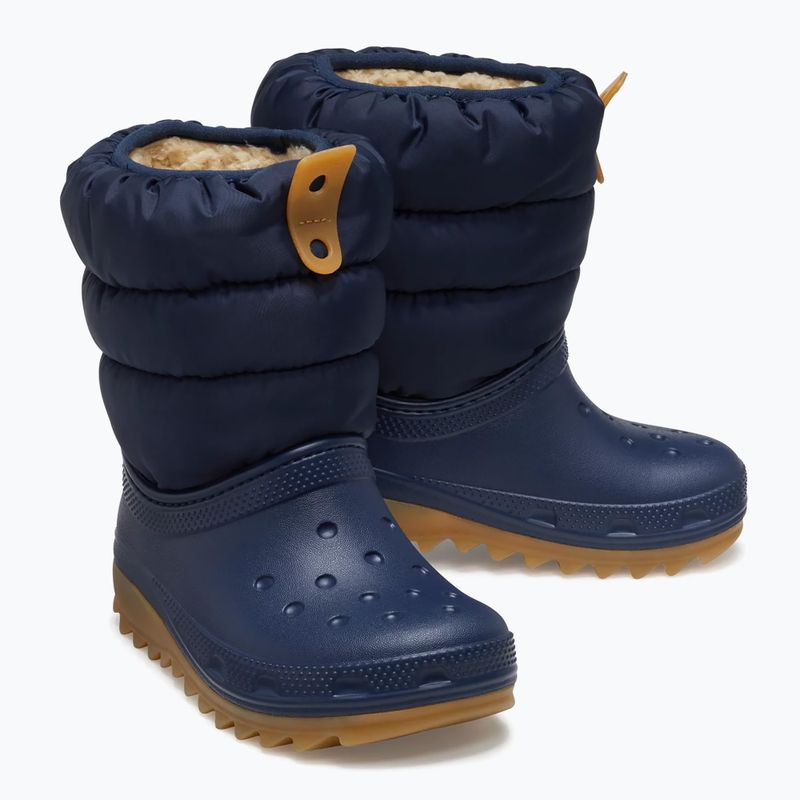 Junior's snow boots Crocs Classic Neo Puff navy gum 10