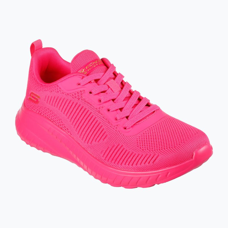 Women's SKECHERS Bobs Squad Chaos Cool Rythms pink shoes 8