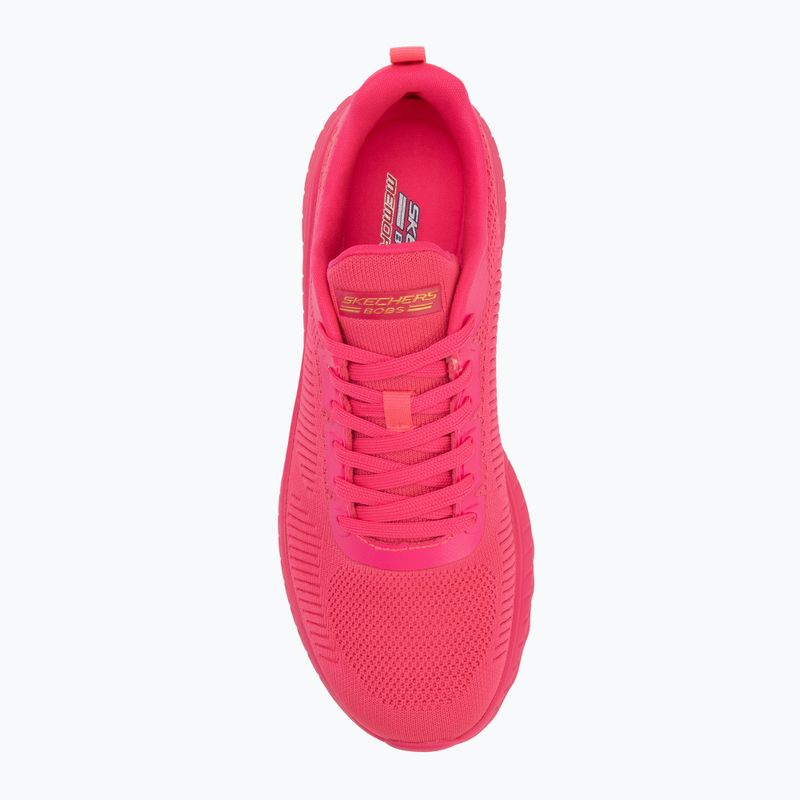 Women's SKECHERS Bobs Squad Chaos Cool Rythms pink shoes 5