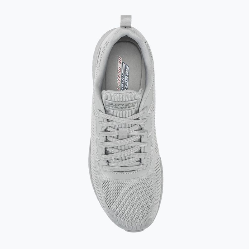 SKECHERS Women's Shoes Bobs Squad Chaos Face Off light gray 6