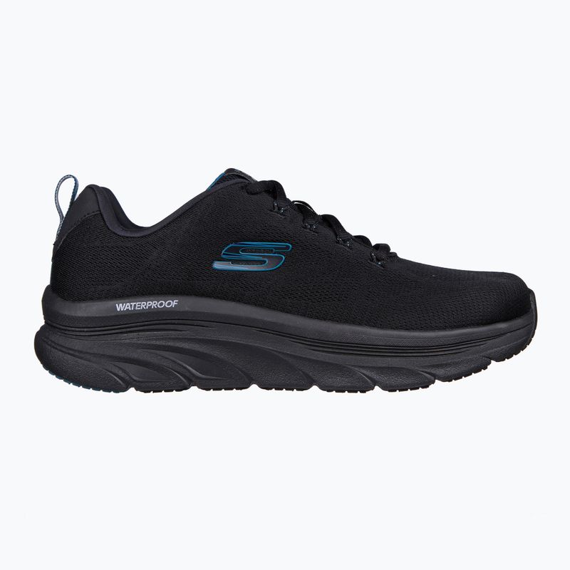 SKECHERS men's D'Lux Walker Get Oasis black/teal shoes 7