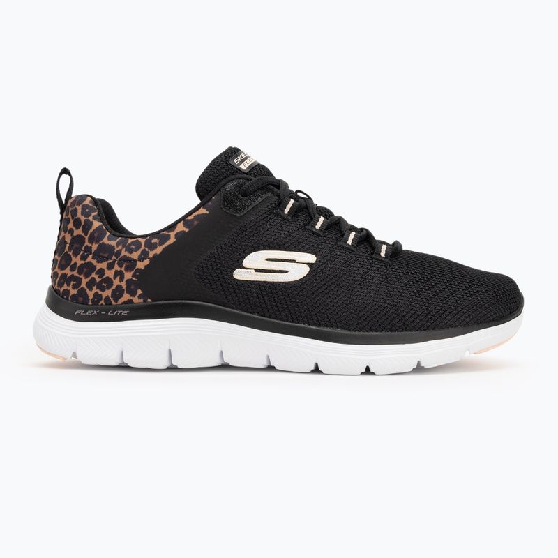SKECHERS women's shoes Flex Appeal 4.0 Wild Ballad black/leopard 2